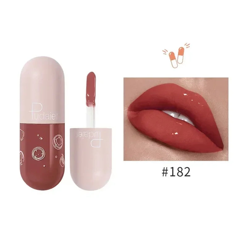 New Mini 12-Color Capsule Lipstick Set Waterproof Non-Stick Cup Carry Pill Lipstick Novelty Lips Makeup DIY Lipstick for Women