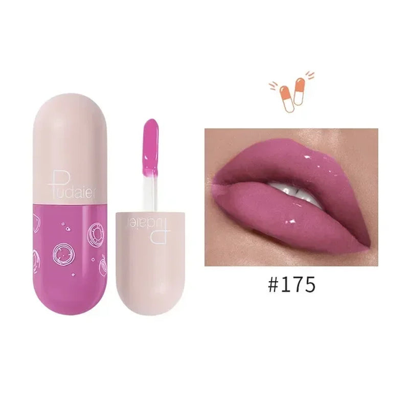 New Mini 12-Color Capsule Lipstick Set Waterproof Non-Stick Cup Carry Pill Lipstick Novelty Lips Makeup DIY Lipstick for Women