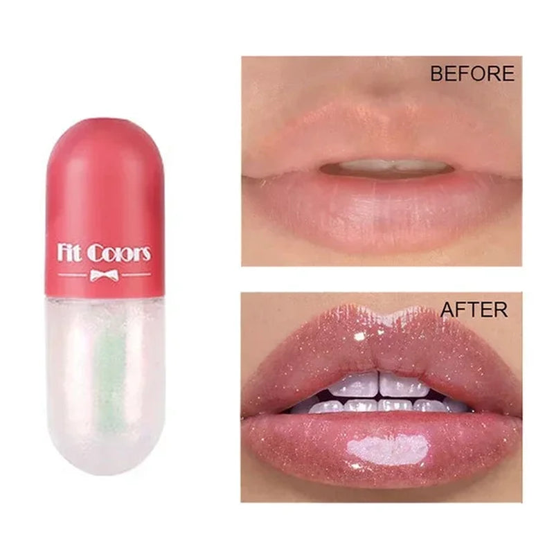 New Mini 12-Color Capsule Lipstick Set Waterproof Non-Stick Cup Carry Pill Lipstick Novelty Lips Makeup DIY Lipstick for Women